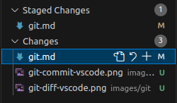 Visual Studio Code git add