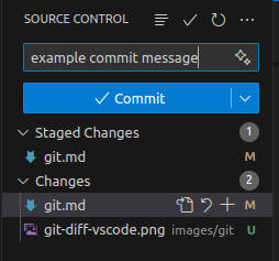 Visual Studio Code git commit